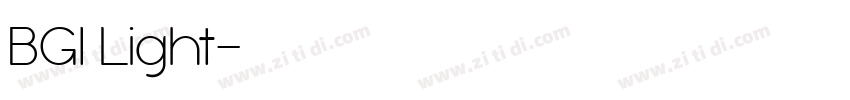 BGI Light字体转换
